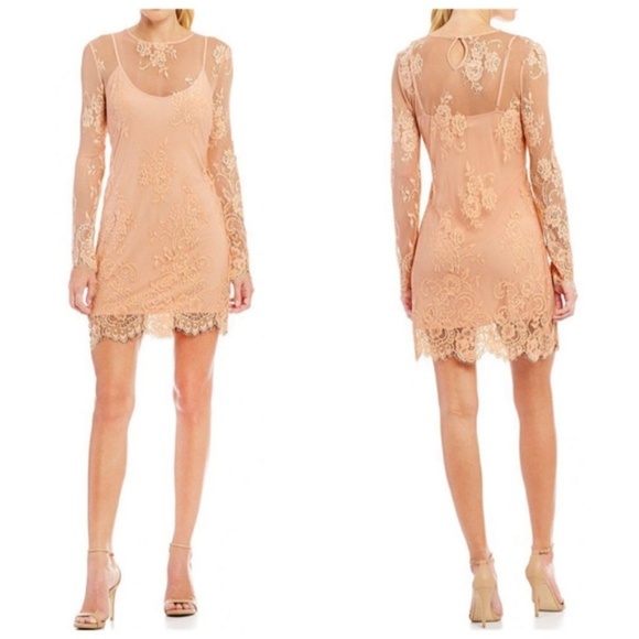 Lovers + Friends Dresses & Skirts - Lovers + Friends Red Short Sweet Lace Slip Dress S